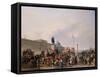 Carnival at Pont Neuf, 1830-Guillaume Frederic Ronmy-Framed Stretched Canvas