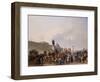 Carnival at Pont Neuf, 1830-Guillaume Frederic Ronmy-Framed Giclee Print