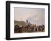 Carnival at Pont Neuf, 1830-Guillaume Frederic Ronmy-Framed Giclee Print