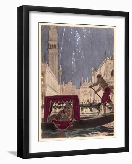 Carnival at Venice-Auguste Leroux-Framed Art Print