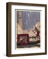 Carnival at Venice-Auguste Leroux-Framed Art Print