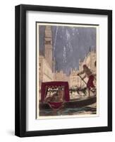 Carnival at Venice-Auguste Leroux-Framed Art Print