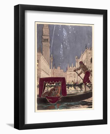 Carnival at Venice-Auguste Leroux-Framed Art Print