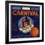 Carnival Brand - Anaheim, California - Citrus Crate Label-Lantern Press-Framed Art Print