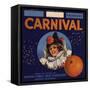 Carnival Brand - Anaheim, California - Citrus Crate Label-Lantern Press-Framed Stretched Canvas