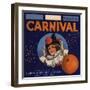 Carnival Brand - Anaheim, California - Citrus Crate Label-Lantern Press-Framed Art Print