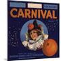 Carnival Brand - Anaheim, California - Citrus Crate Label-Lantern Press-Mounted Art Print