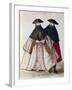 Carnival Characters in Venice from Illustrated Book of Venetian Costumes-null-Framed Giclee Print