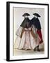 Carnival Characters in Venice from Illustrated Book of Venetian Costumes-null-Framed Giclee Print