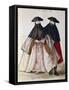 Carnival Characters in Venice from Illustrated Book of Venetian Costumes-null-Framed Stretched Canvas