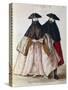 Carnival Characters in Venice from Illustrated Book of Venetian Costumes-null-Stretched Canvas