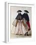 Carnival Characters in Venice from Illustrated Book of Venetian Costumes-null-Framed Giclee Print