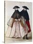 Carnival Characters in Venice from Illustrated Book of Venetian Costumes-null-Stretched Canvas
