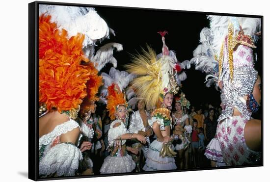 Carnival, Corrientes, Northern Argentina, Argentina, South America-Walter Rawlings-Framed Stretched Canvas