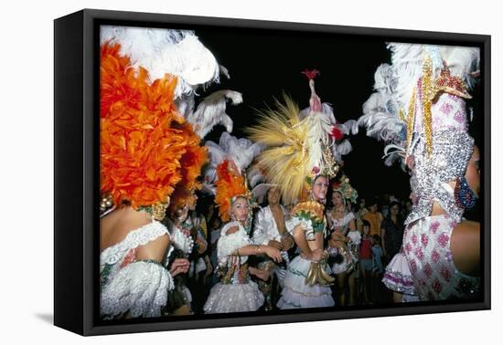 Carnival, Corrientes, Northern Argentina, Argentina, South America-Walter Rawlings-Framed Stretched Canvas