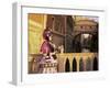 Carnival Costume and the Bridge of Sighs, Venice, Veneto, Italy-Simon Harris-Framed Photographic Print