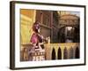 Carnival Costume and the Bridge of Sighs, Venice, Veneto, Italy-Simon Harris-Framed Photographic Print