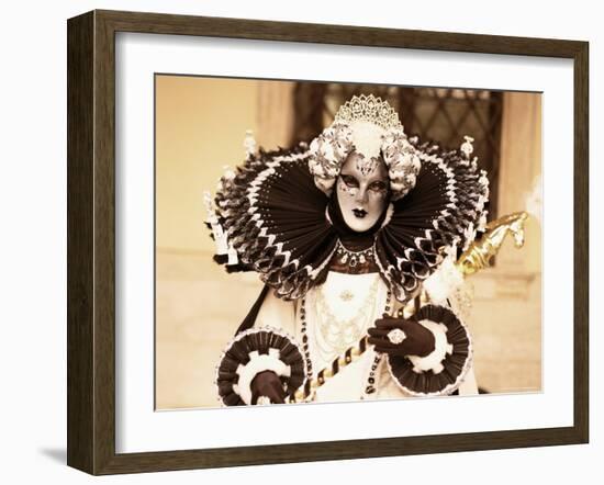 Carnival Costume, Venice, Veneto, Italy-Simon Harris-Framed Photographic Print