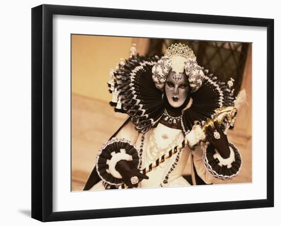 Carnival Costumes, Venice, Veneto, Italy, Europe-Harris Simon-Framed Photographic Print