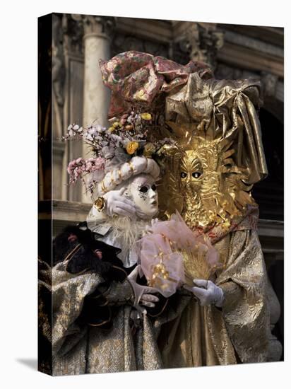 Carnival Costumes, Venice, Veneto, Italy-Roy Rainford-Stretched Canvas