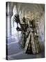 Carnival Costumes, Venice, Veneto, Italy-Simon Harris-Stretched Canvas