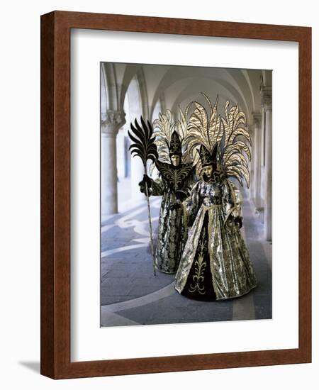 Carnival Costumes, Venice, Veneto, Italy-Simon Harris-Framed Photographic Print