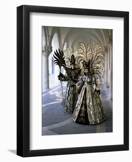 Carnival Costumes, Venice, Veneto, Italy-Simon Harris-Framed Photographic Print