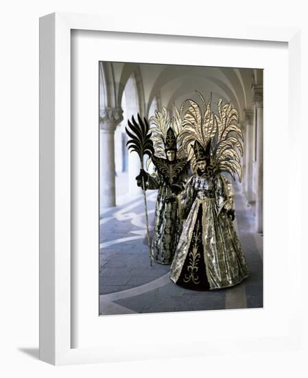 Carnival Costumes, Venice, Veneto, Italy-Simon Harris-Framed Photographic Print