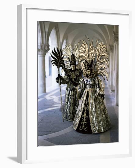 Carnival Costumes, Venice, Veneto, Italy-Simon Harris-Framed Photographic Print