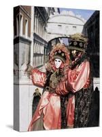 Carnival Costumes, Venice, Veneto, Italy-Simon Harris-Stretched Canvas