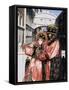 Carnival Costumes, Venice, Veneto, Italy-Simon Harris-Framed Stretched Canvas