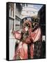 Carnival Costumes, Venice, Veneto, Italy-Simon Harris-Framed Stretched Canvas