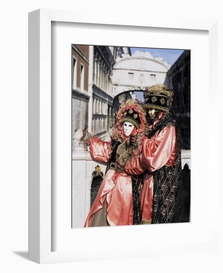 Carnival Costumes, Venice, Veneto, Italy-Simon Harris-Framed Photographic Print