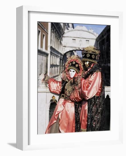 Carnival Costumes, Venice, Veneto, Italy-Simon Harris-Framed Photographic Print