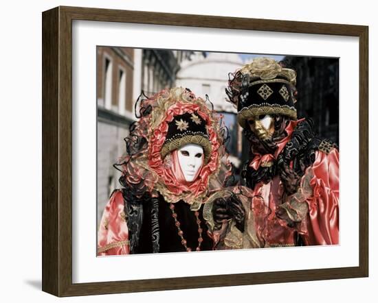 Carnival Costumes, Venice, Veneto, Italy-Simon Harris-Framed Photographic Print