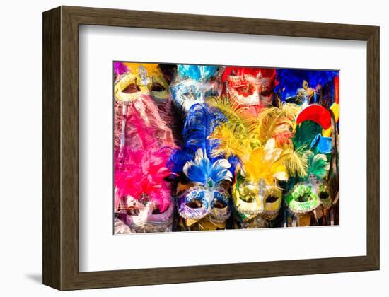 Carnival Face Masks Venice-null-Framed Art Print