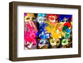 Carnival Face Masks Venice-null-Framed Art Print