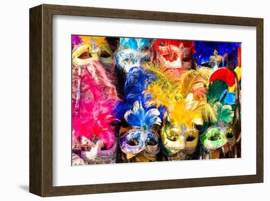 Carnival Face Masks Venice-null-Framed Art Print