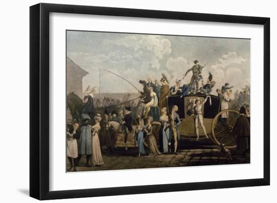 Carnival in 1810, Print by Philibert Louis Debucourt (1755-1832)-null-Framed Giclee Print