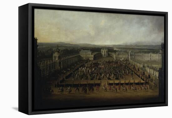 Carnival in Dresden-Johann Alexander Thiele-Framed Stretched Canvas