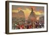 Carnival in Paris in Honour of the Russian Navy, 5th October 1893, 1900-Leon Bakst-Framed Giclee Print