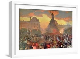 Carnival in Paris in Honour of the Russian Navy, 5th October 1893, 1900-Leon Bakst-Framed Giclee Print