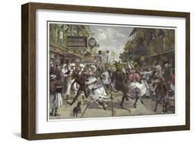 Carnival in Port of Spain, Trinidad-William Heysham Overend-Framed Giclee Print