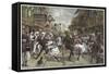 Carnival in Port of Spain, Trinidad-William Heysham Overend-Framed Stretched Canvas