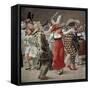 Carnival in Rome, 1828-Christoffer Wilhelm Eckersberg-Framed Stretched Canvas