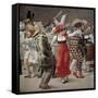 Carnival in Rome, 1828-Christoffer Wilhelm Eckersberg-Framed Stretched Canvas