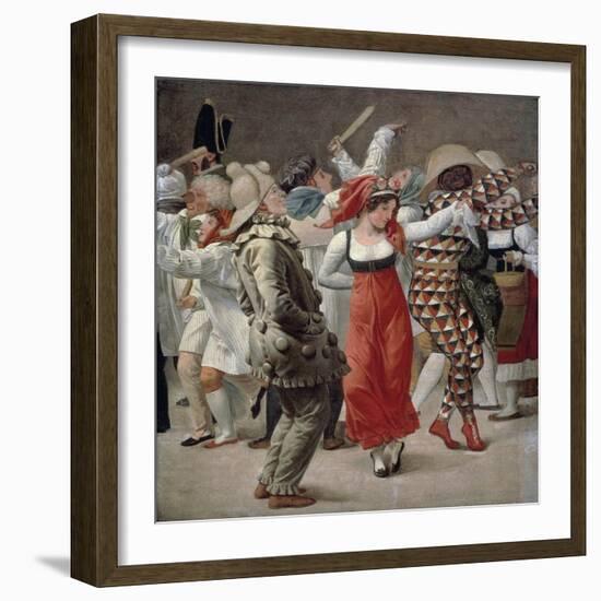 Carnival in Rome, 1828-Christoffer Wilhelm Eckersberg-Framed Giclee Print