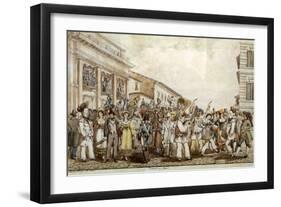 Carnival in Rome, 1830-Achille Pinelli-Framed Giclee Print