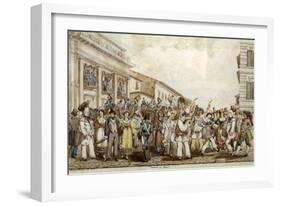 Carnival in Rome, 1830-Achille Pinelli-Framed Giclee Print