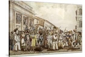 Carnival in Rome, 1830-Achille Pinelli-Stretched Canvas